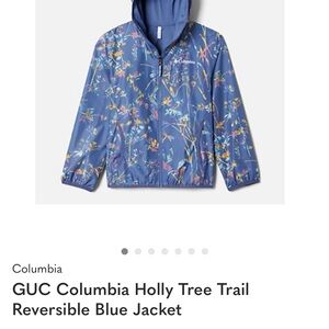 Columbia Kids' Floral Blue Raincoat